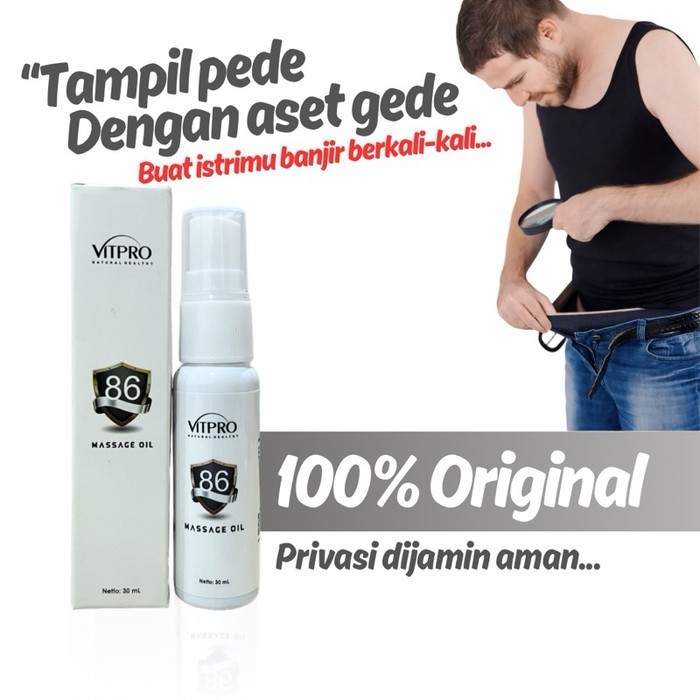 Pusat Import Id  - VITPRO 86 message oil spray 100% original sudah bpom ri minyak pijat pembesar pen