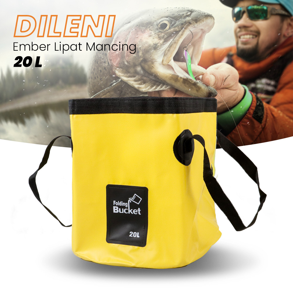 DILENI Ember Portable Lipat 20 Liter Wadah Ikan untuk Pancingan dan Camping