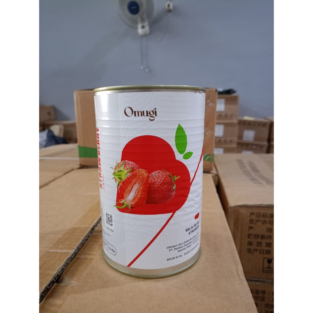 

Selai Buah Omugi Strawberry Stroberi 1.2 Kg – Fruit Jam bakery topping dessert Halal Murah Horeca rumahan Halal Mixue Momoyo Tianlala Chagee Sancha