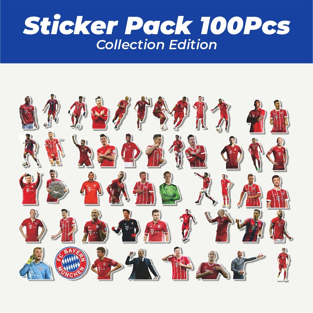 

Hot Stiker Football Series FC Bayern München Lucu Anti Air Stikers Berperekat Waterproof Sticker Decal Buat Motor Helm Buku Journal Koper Casing HP Laptop Botol Minum