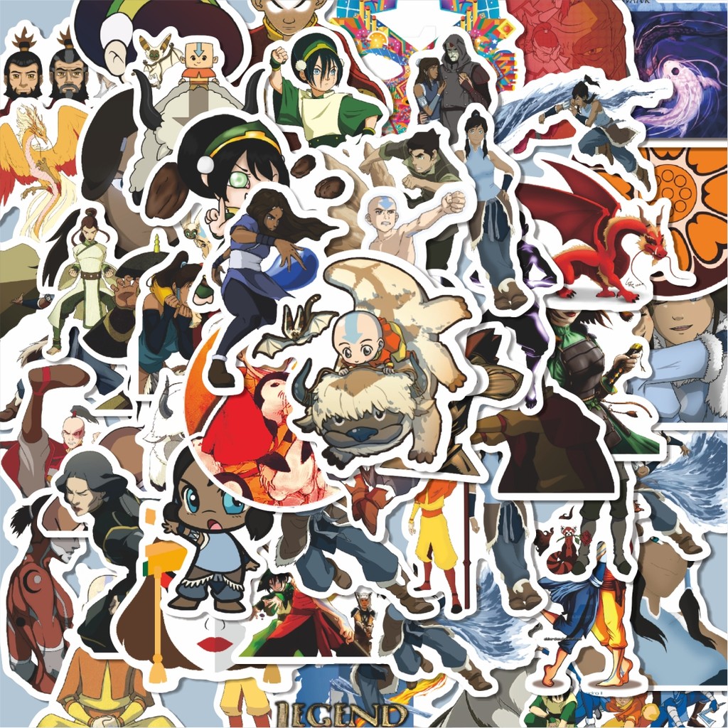

100PCS Lucu Stiker Nickelodeon Series Avatar Bender Character Mix 5 Stiker Aesthetic Stiker Anti Air Stikers Berperekat Waterproof sticker decal buat Motor Helm Buku Journal Koper Casing HP Laptop Botol Minum Hadiah anak