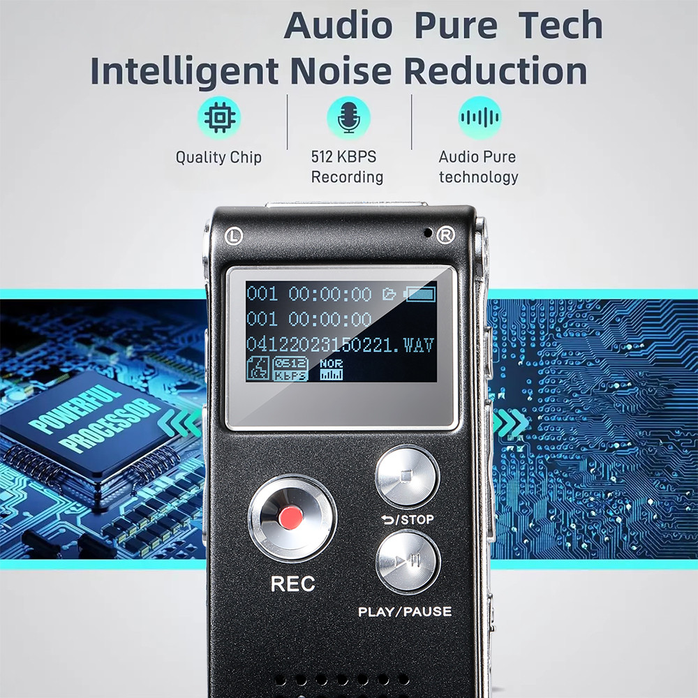 Digital Voice Recorder Voice Activated Recorder Mini Voice Recorder Upgraded Small Audio Recorder wi