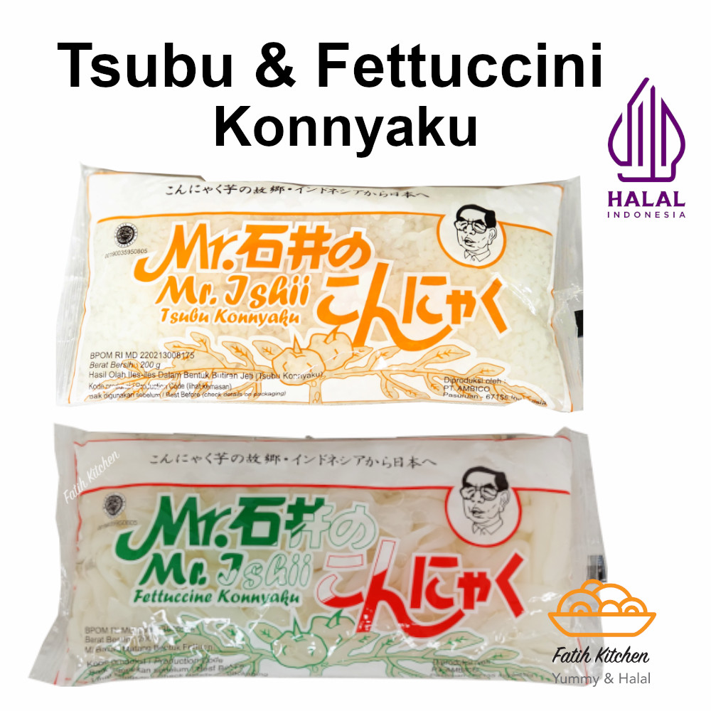 

MR ISHII Konnyaku Fettuccine & Tsubu 200gr Nasi / Mie Diet Sehat Rendah Kalori, Tinggi Serat