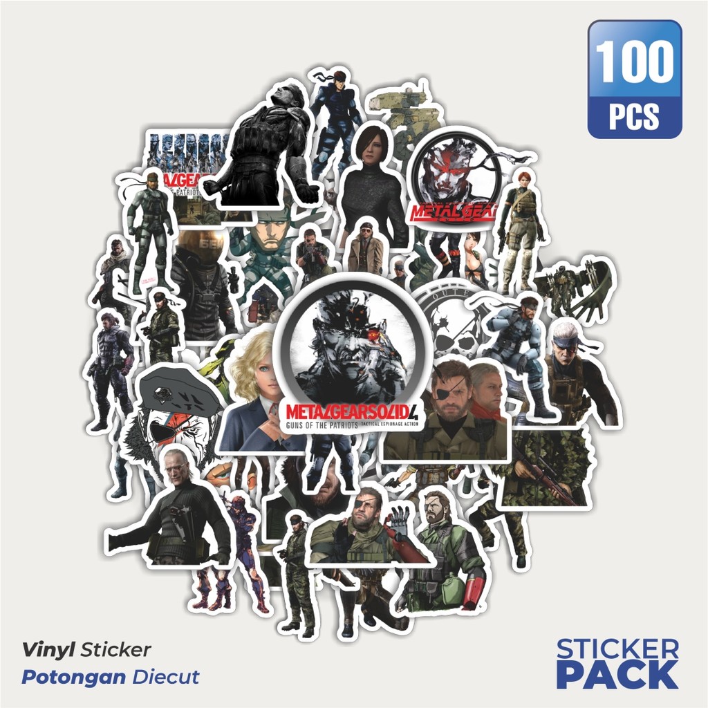 

Super Hemat! 100 PCS Stiker Stiker Konami Game Series Metal Gear Solid Character Mix Dekorasi Lucu Kreatif untuk Notebook, Skateboard, HP