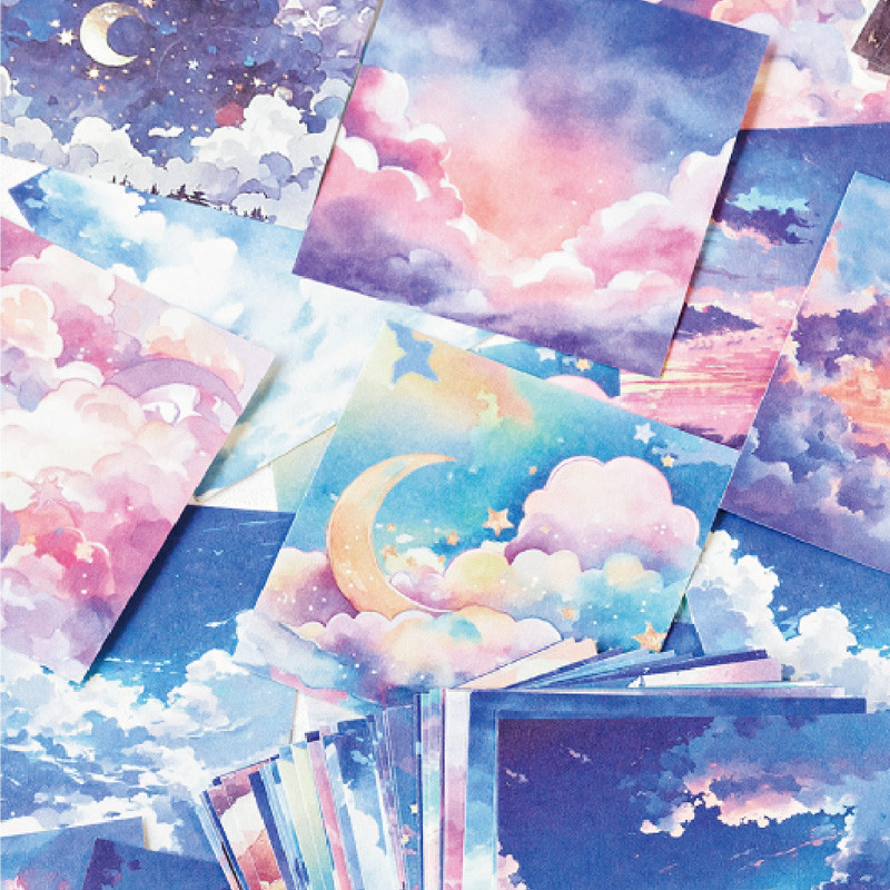 

Mr. Paper 2Style 300Sheets/bag Lightweight Boxed Material Paper Creative Handbook DIY Background Decorative Cardstock