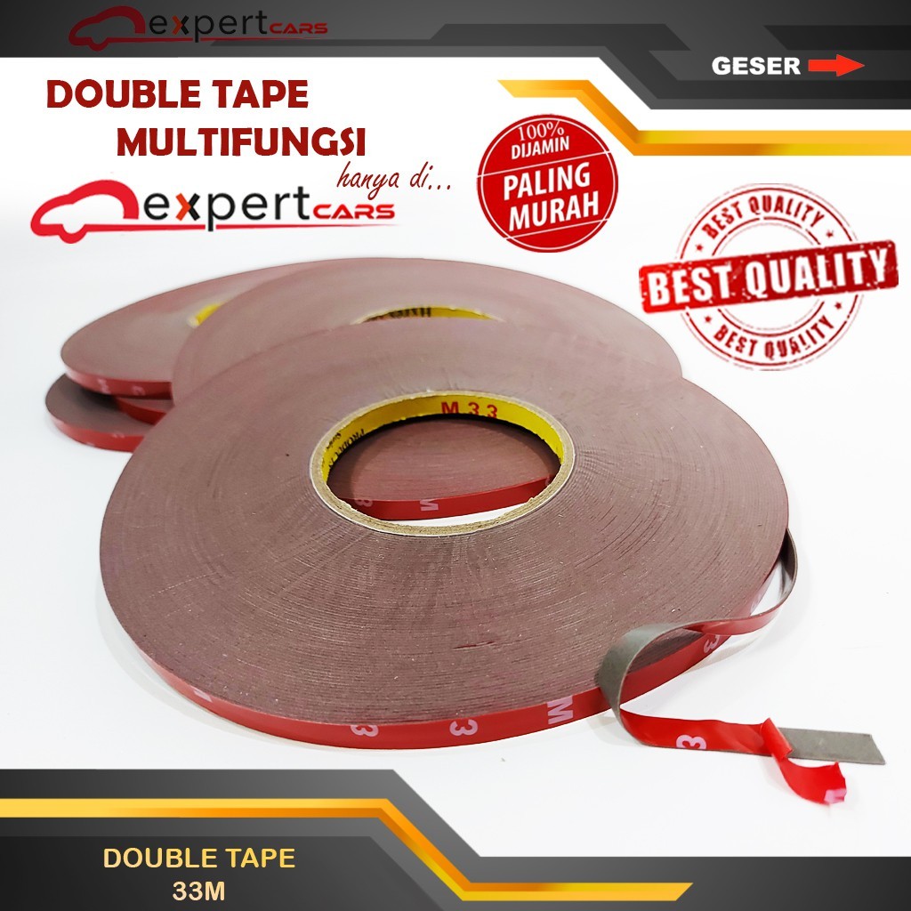 

JAMIN MURAH !!!DOUBLE TAPE LEM BB BOLAK BALIK 3M PANJANG 33M LEBAR 0,8 CM 1ROLL(BISA LANGSUNG ORDER)