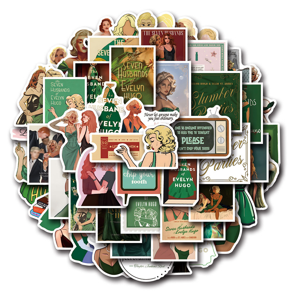 

10/30/55PCS Seven Husbands Of Evelyn Hugo Sticker Graffiti DIYBike Skateboard Refrigerator Laptop Water Cup Waterproof Sticker