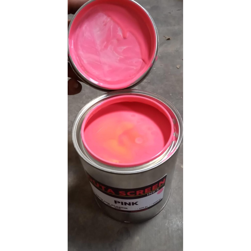 

tinta duta screen khusus sablon plastik / tinta sablon cup plastik - Pink