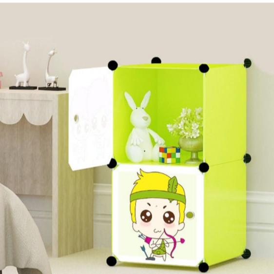 [COD] SHENAR LEMARI BAJU PLASTIK 2 SUSUN /  LEMARI MINI 2 PINTU / Lemari Plastik 1X2 SUSUN