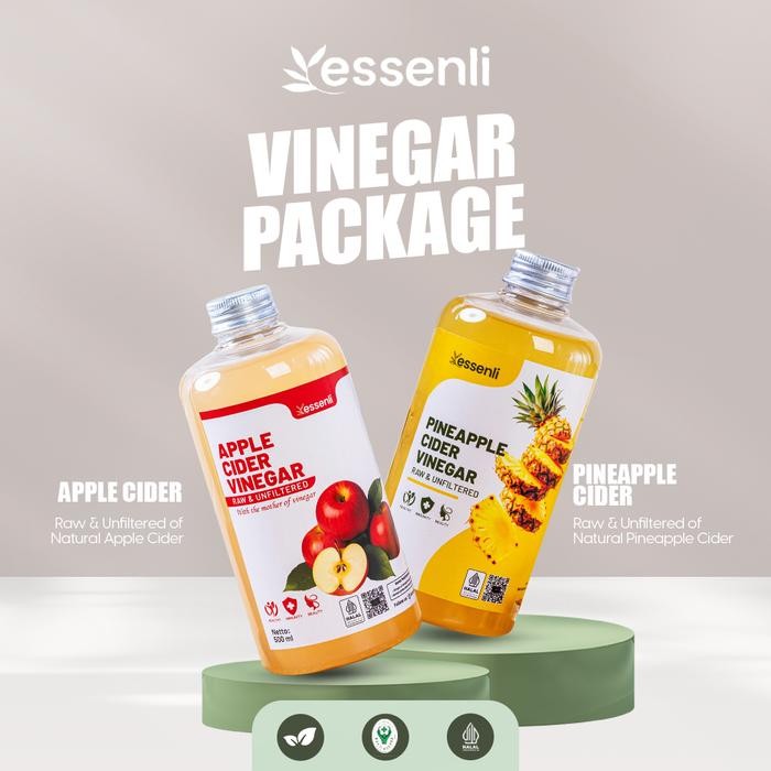 

ESSENLI Vinegar Package / Cuka Apel / Cuka Nanas / Apple Cider Vinegar