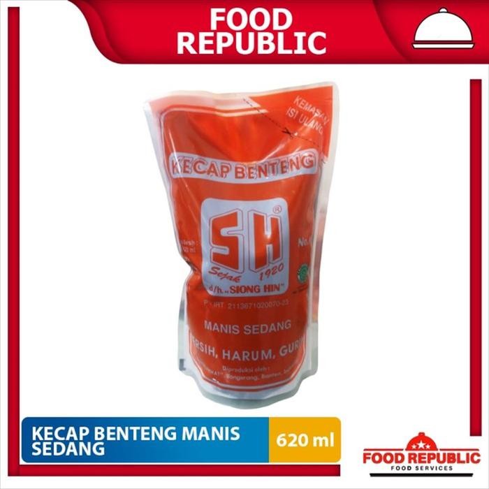 

Kecap Benteng Manis Sedang SH Refill 620 ml Bersih Harum Gurih Halal - Kecap Manis Benteng