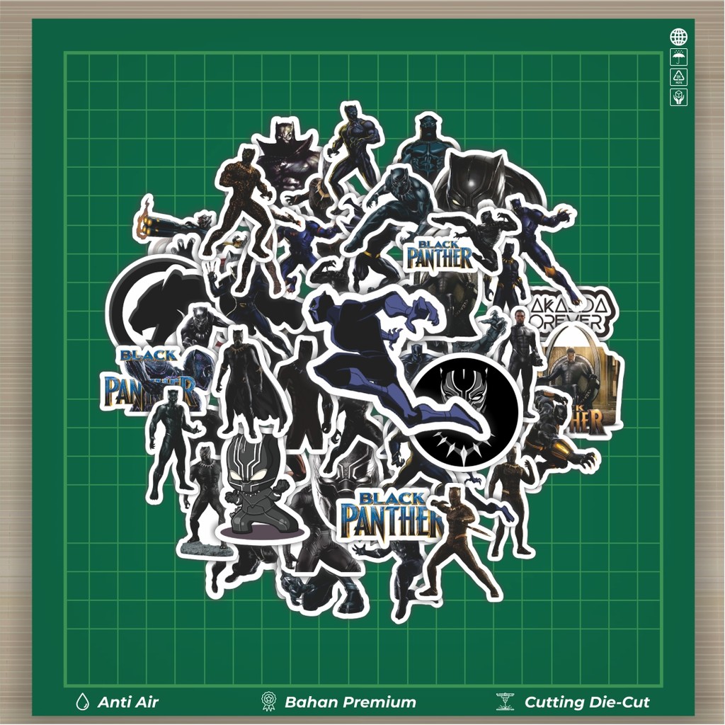 

HOT 50 PCS STIKER Stiker Black Panther Series 1 T'Challa Stiker Fashion Cars Decal Dingin Kartu Album Custom Vinyl Anti Air- Sticker Aesthetic Buku Journal Koper Casing HP Tablet Laptop Helm Motor Botol Minum