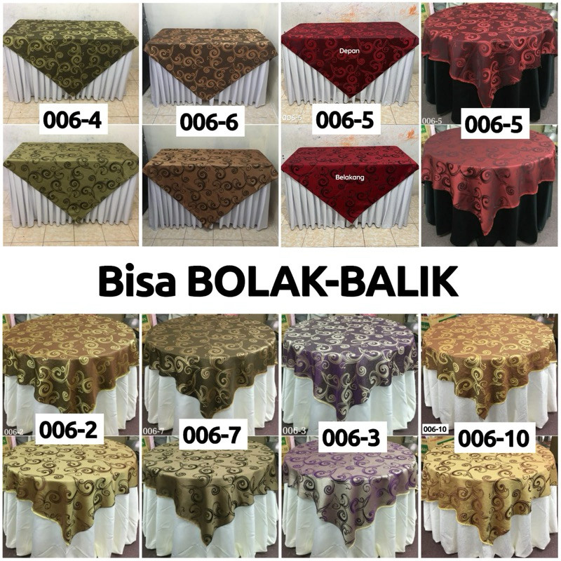 KP - TAPLAK MEJA VIP DEKOR taplak meja prasmanan terbaru