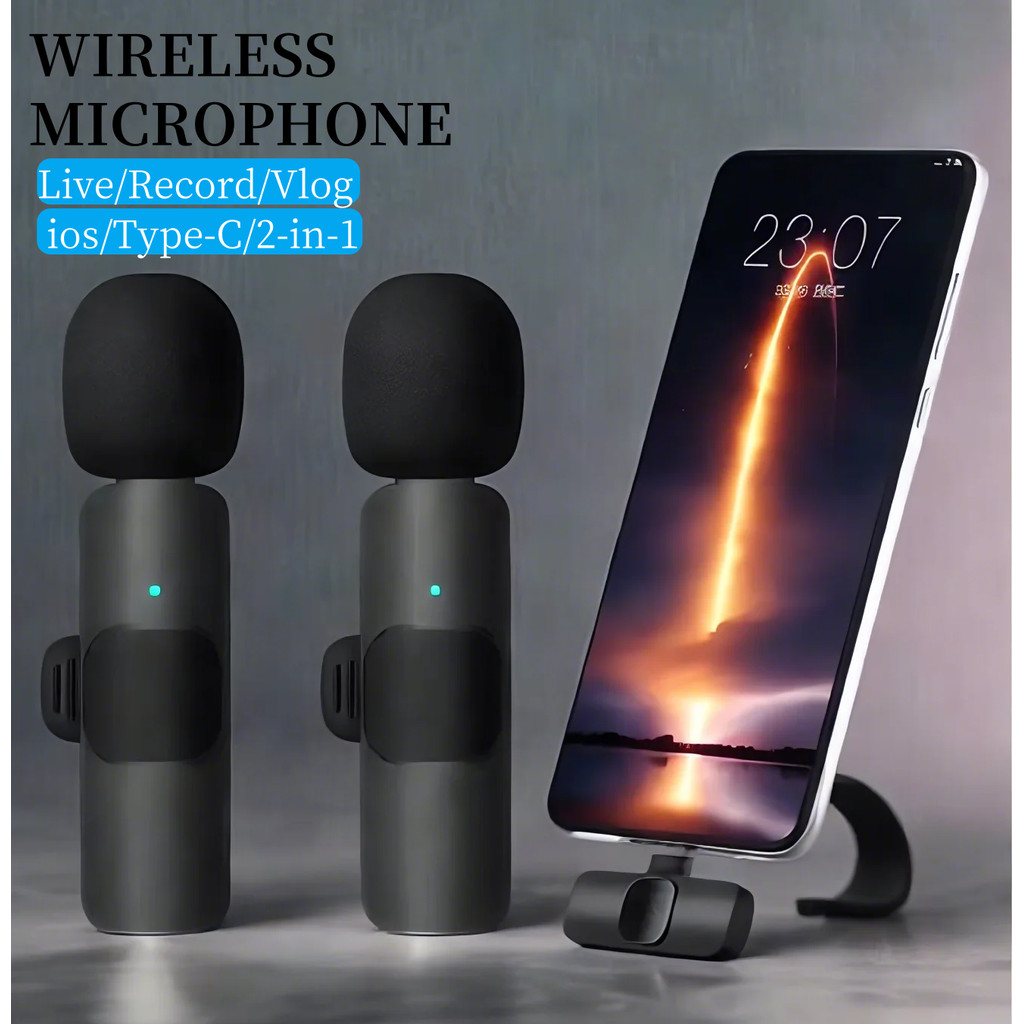 Wireless lavalier microphone for live streaming/YouTube/TikTok/Facebook live streaming noise cancell