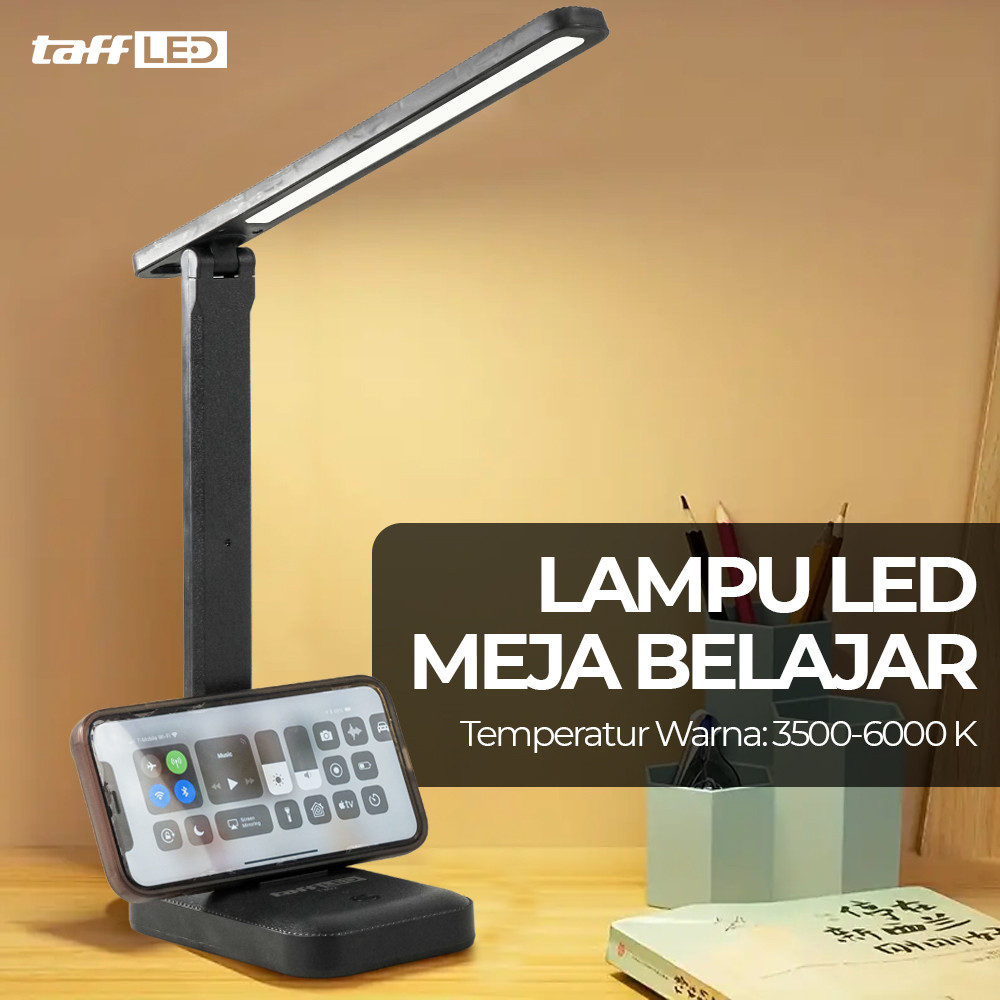 TaffLED Lampu Meja Belajar LED Eye Protection USB Model 8W 3 Color PENCAHAYAAN MEJA BELAJAR LAMPU BE