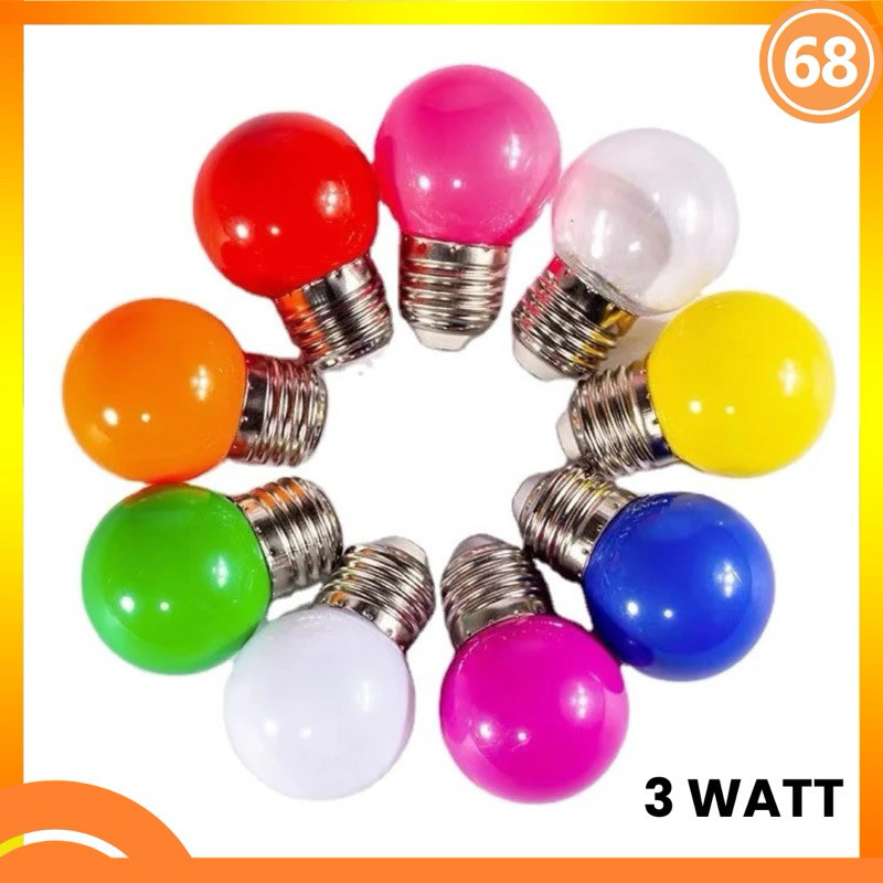 Lampu Bohlam LED Pingpong G45 3W Lampu 2 / 3 Watt Warna Warni Bohlam Hias Lampu Dekorasi Lampu Tidur