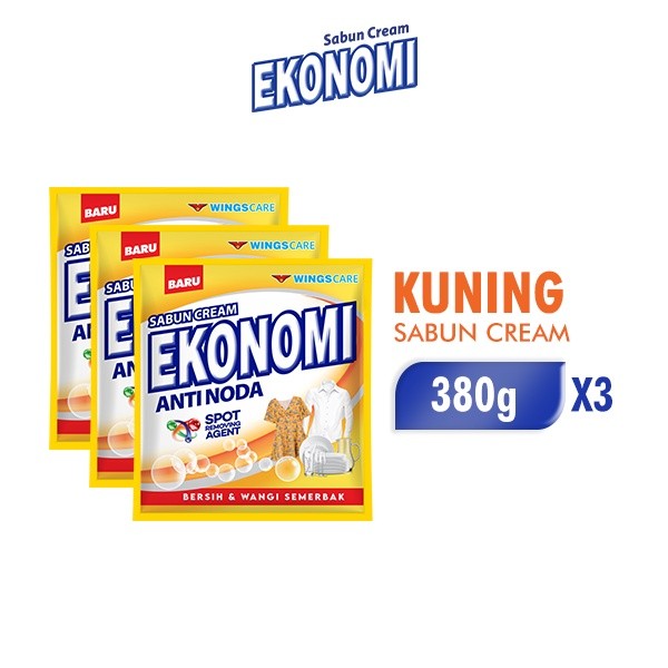 

Ekonomi Cream Deterjen Kuning 380 gr x3
