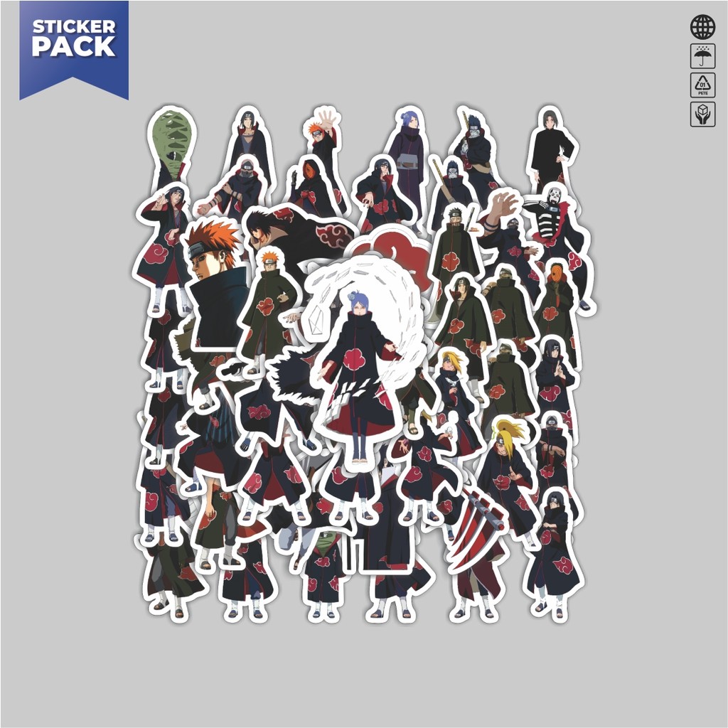 

[100PCS]Stiker Pack Stiker Anime Series Naruto Character Akatsuki Aesthetic Vinyl Anti Air Dekorasi Sticker Laptop Buku Journal Koper Helm Casing HP Gitar Helm Skateboard