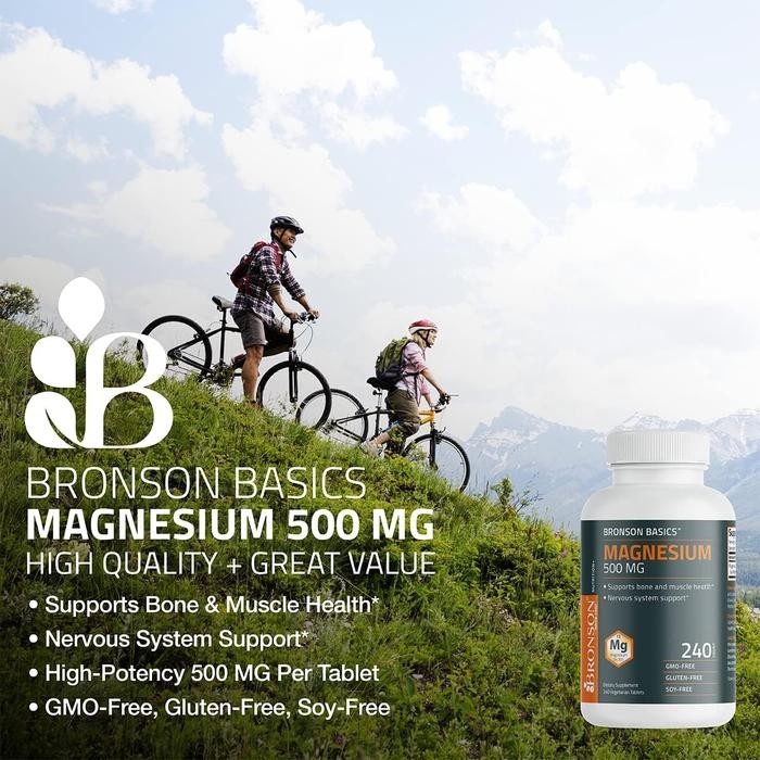 Bronson Magnesium 500 MG 240 Vegetarian Tablets