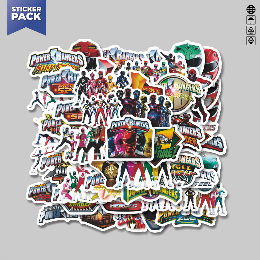 

[100PCS]Stiker Pack Stiker Film Series Power Ranger Mix 1 Aesthetic Vinyl Anti Air Dekorasi Sticker Laptop Buku Journal Koper Helm Casing HP Gitar Helm Skateboard