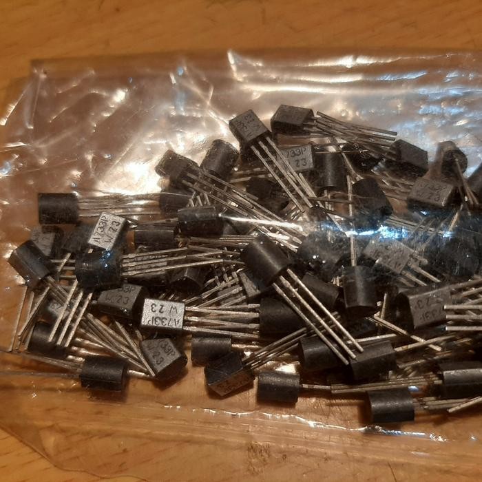 Part Transistor 2SA733 2SA 733 A733 Philips NOS Abu-abu silver