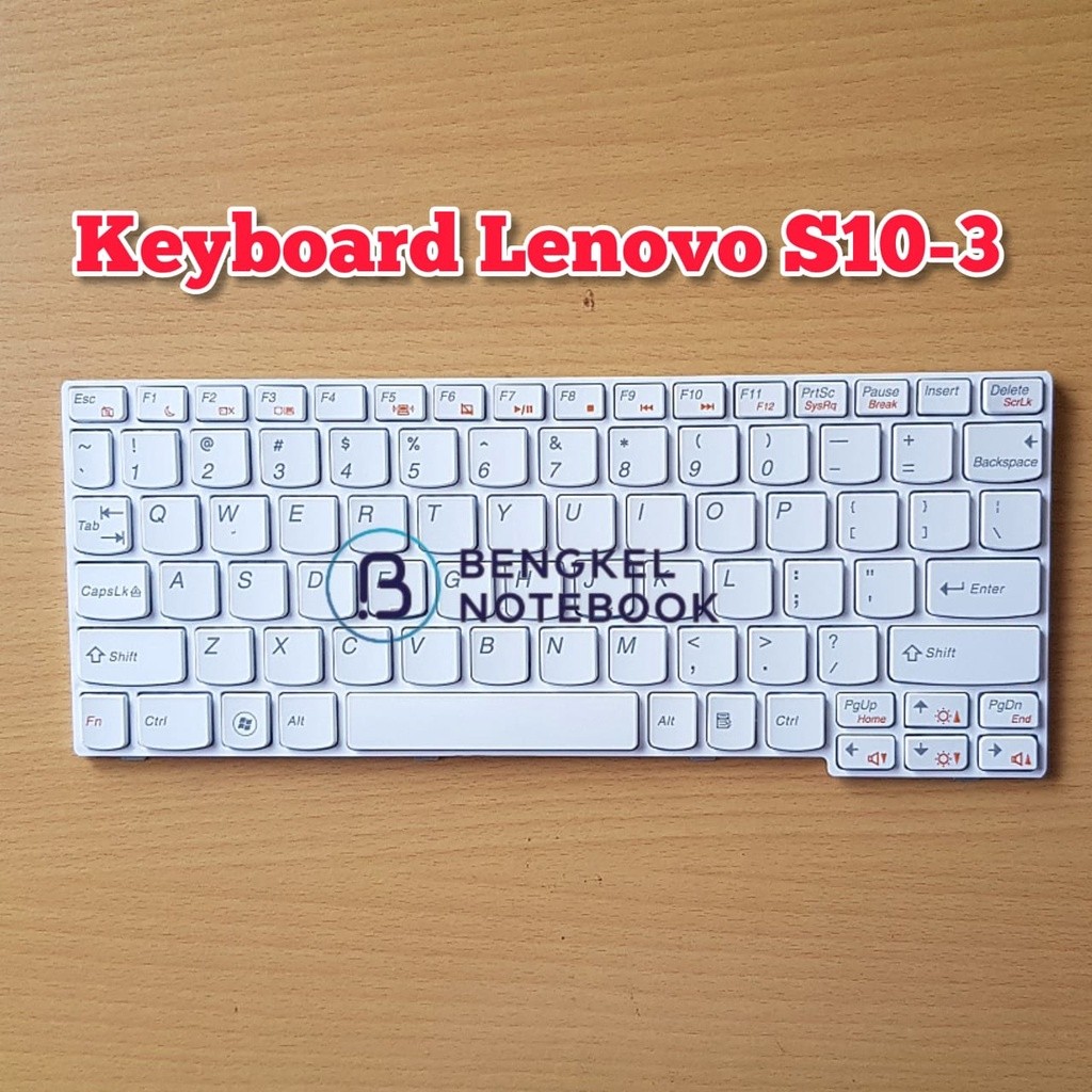 Keyboard Laptop Lenovo S10-3  S10-3s S100 S205 S110 S200 U160 U165 E10-30 Putih White Kabel Pendek