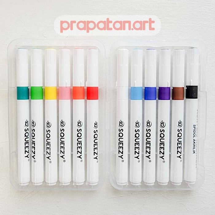 

Squeezy Acrylic Marker Set SA-SQ77 | Spidol Akrilik - SA-SQ7712