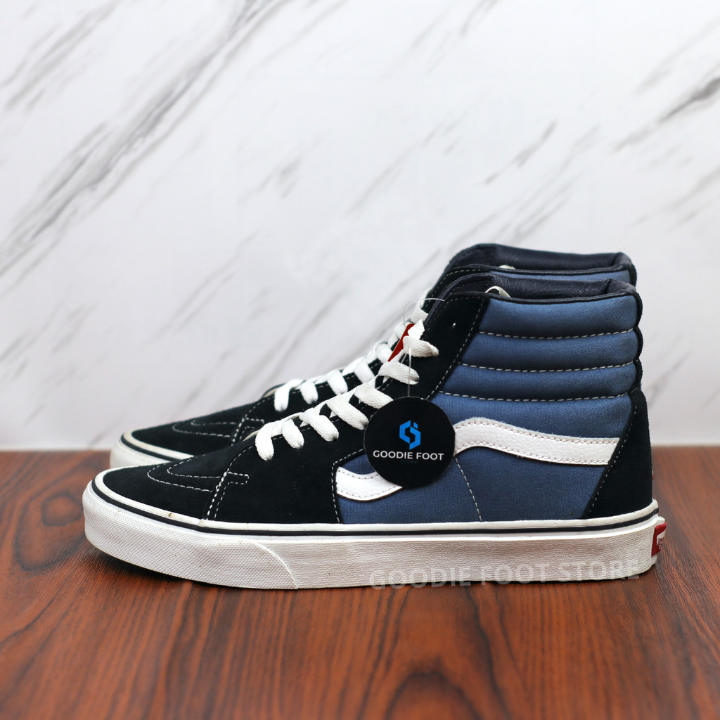 Sepatu SK8 Hi Navy Sneakers Sk8 High Tinggi Navi