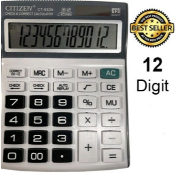 

Kalkulator CT-933N 12 Digit - Calculator Check Dual 2 Power