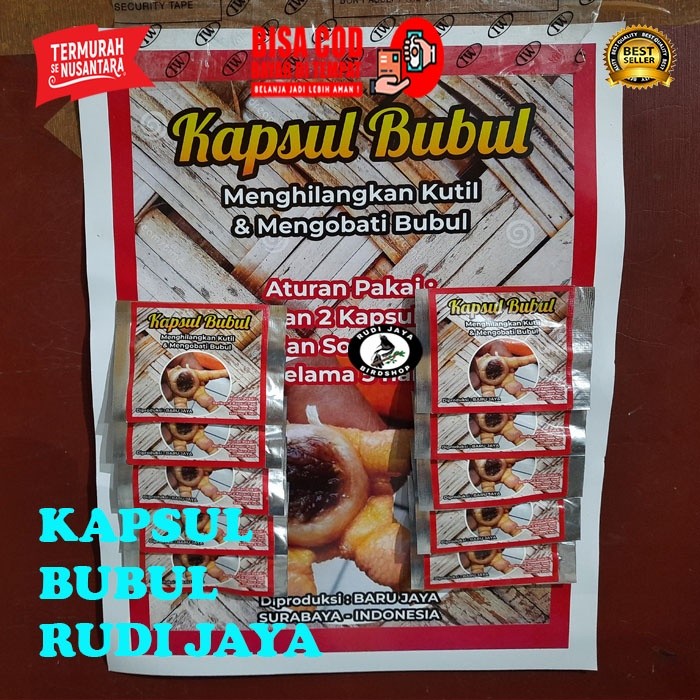 READY KAPSUL BUBUL RUDI JAYA 1 RENTENG OBAT AYAM SAKIT KUTIL BUBUL BENJOLAN SEPERTI DAGING TUMBUH