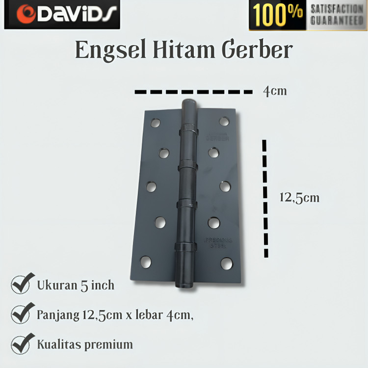 Engsel Pintu Jendela Hitam Tebal Esel Ensel Premium 5 inch Gerber