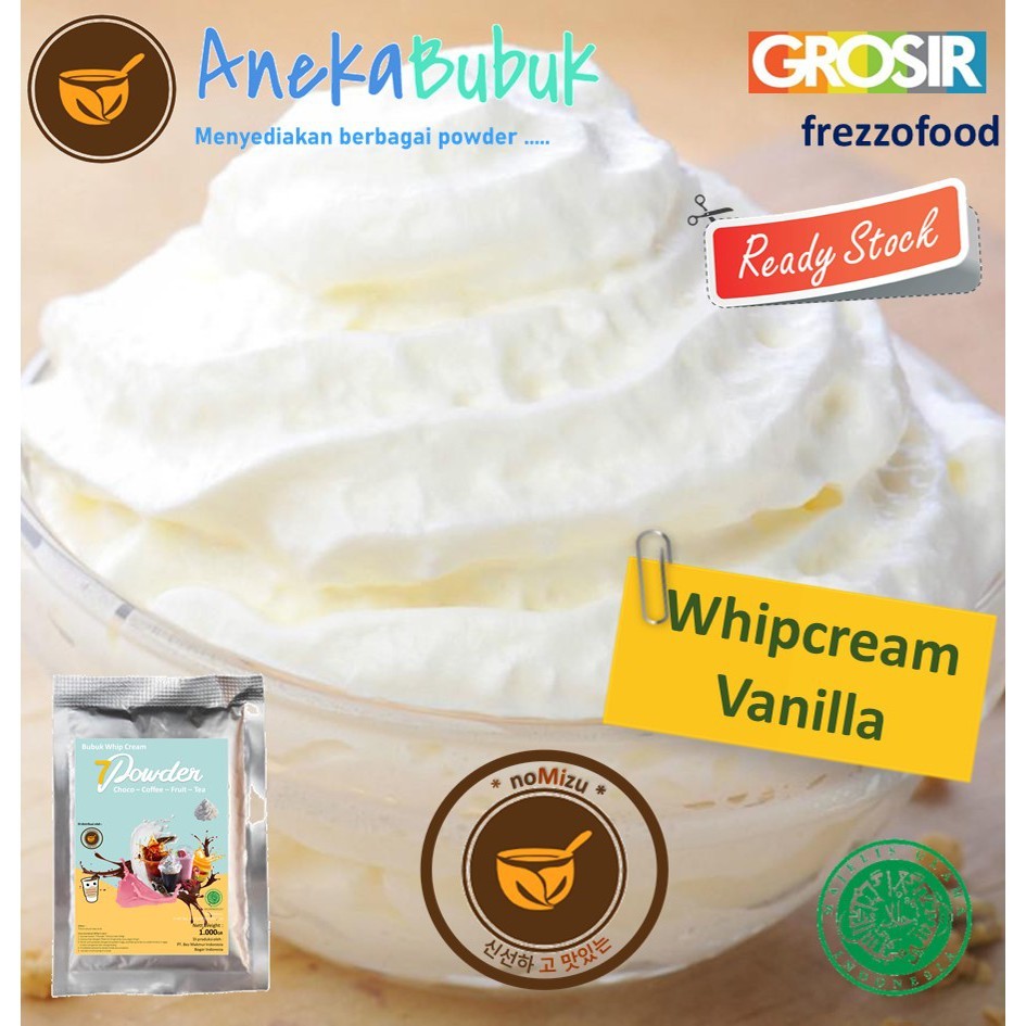 

Bubuk Whipped Cream Rasa Vanilla 1 kg / Whip Cream Bubuk Powder 1 Kg / Wippy Cream / Whippy Cream