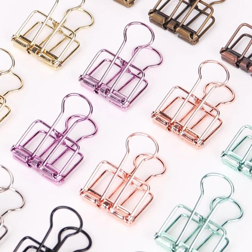 

10PCS Stationery Lovely Colorful Notebook for Album Memo Ticket File School Creative Cute n Metal Paper Clip