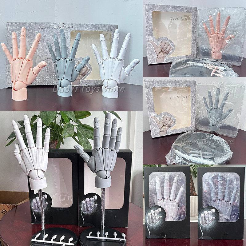 

1:1 Hand Joint Super Movable Model Simulation Hand White Grey Hand Left Right Draw Sketch Art Painting Action Figure Model Toys