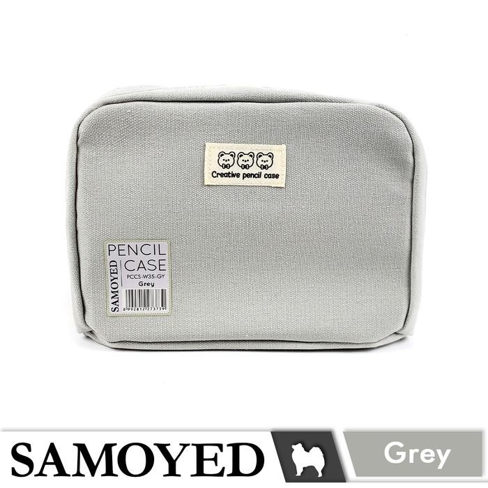 

Sale Tempat / Kotak Pensil / Alat Tulis / Kosmetik / Dompet Kain Kanvas / Stationery / Pencil / Pen / Cosmetic / Travel Case / Box / Pouch / Organizer Canvas Samoyed PCCS-W35 - Grey Tbk