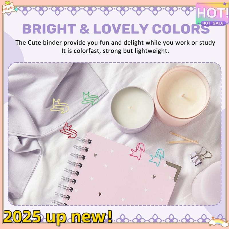 

Delicate Texture-60Pcs Paper Clips Funny Paperclips Desk Accessories For Women Office Cute Office Supplies Office Gift Gifts For