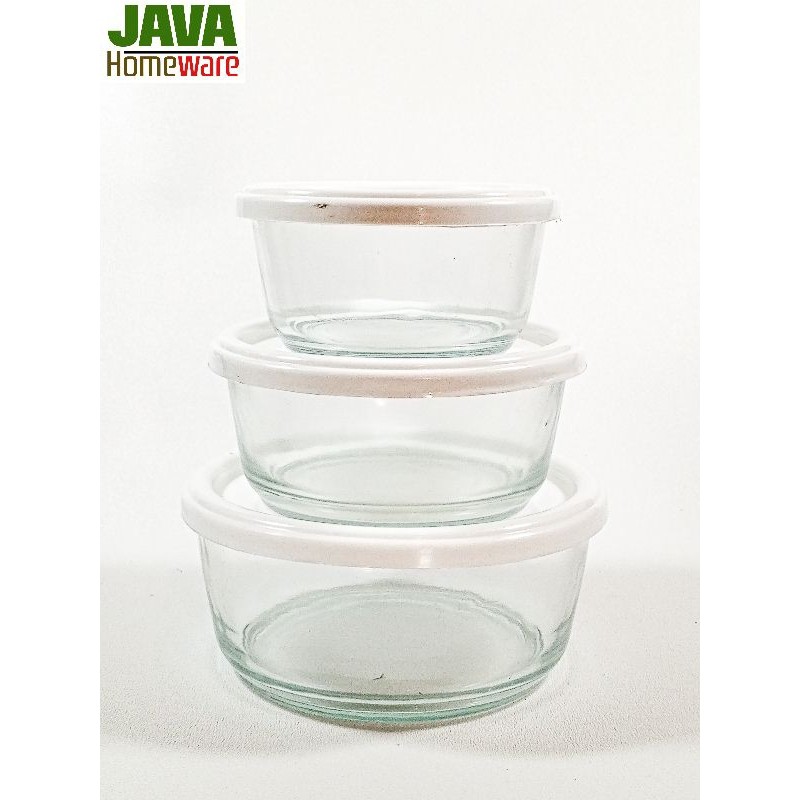 MANGKOK KACA TUTUP STORAGE BOWL SET | MANGKOK KACA SUSUN | MANGKOK KACA SOUVENIR | MANGKOK BENING