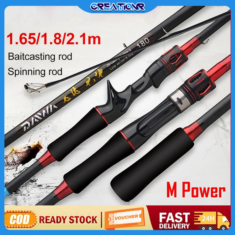 Joran HIUU 1.8M Ultralight/Baitcasting Rod Carbon/Lure Fishing Rod M Power/Ultralight Baitcasting Ro