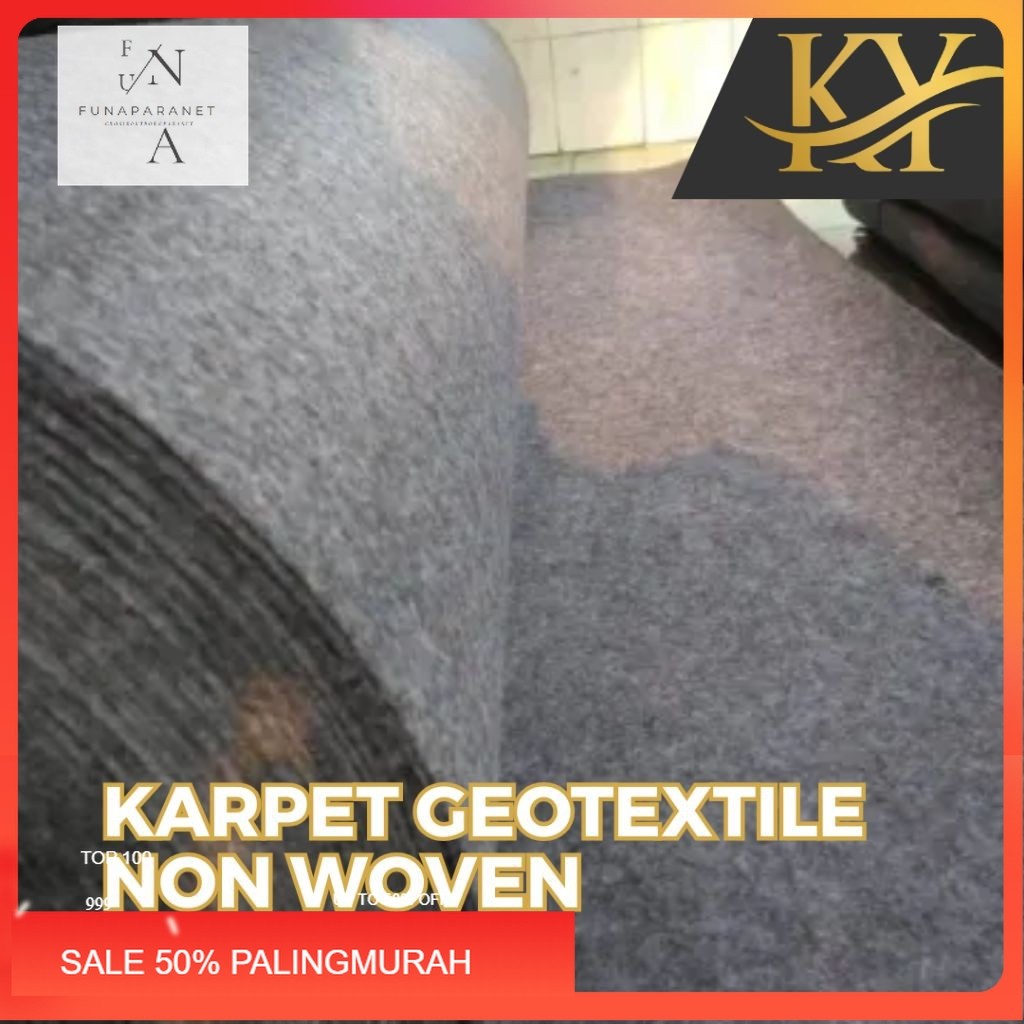 Karpet Geotextile Non Woven 50x200cm | Karpet Dinding Tebal | Peredam Suara Ruangan