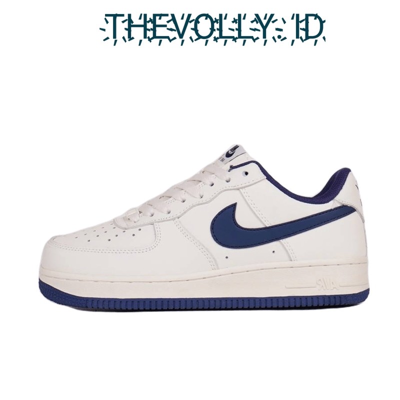 Sepatu Nike Air Force 1 Beige Navy BNIB Original / Sneakers Pria