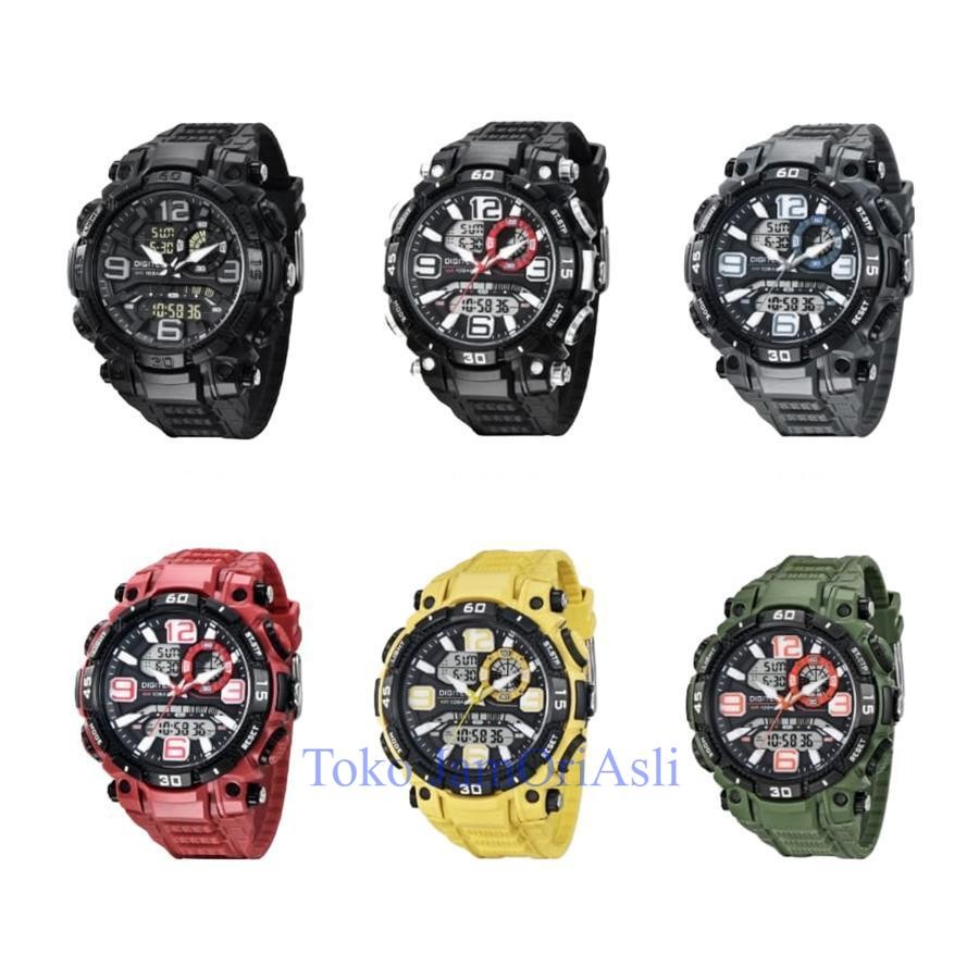 Promo original Digitec DA-2030T Jam Tangan Pria Double Time DA2030T 2030 2030T Garansi resmi 1 tahun
