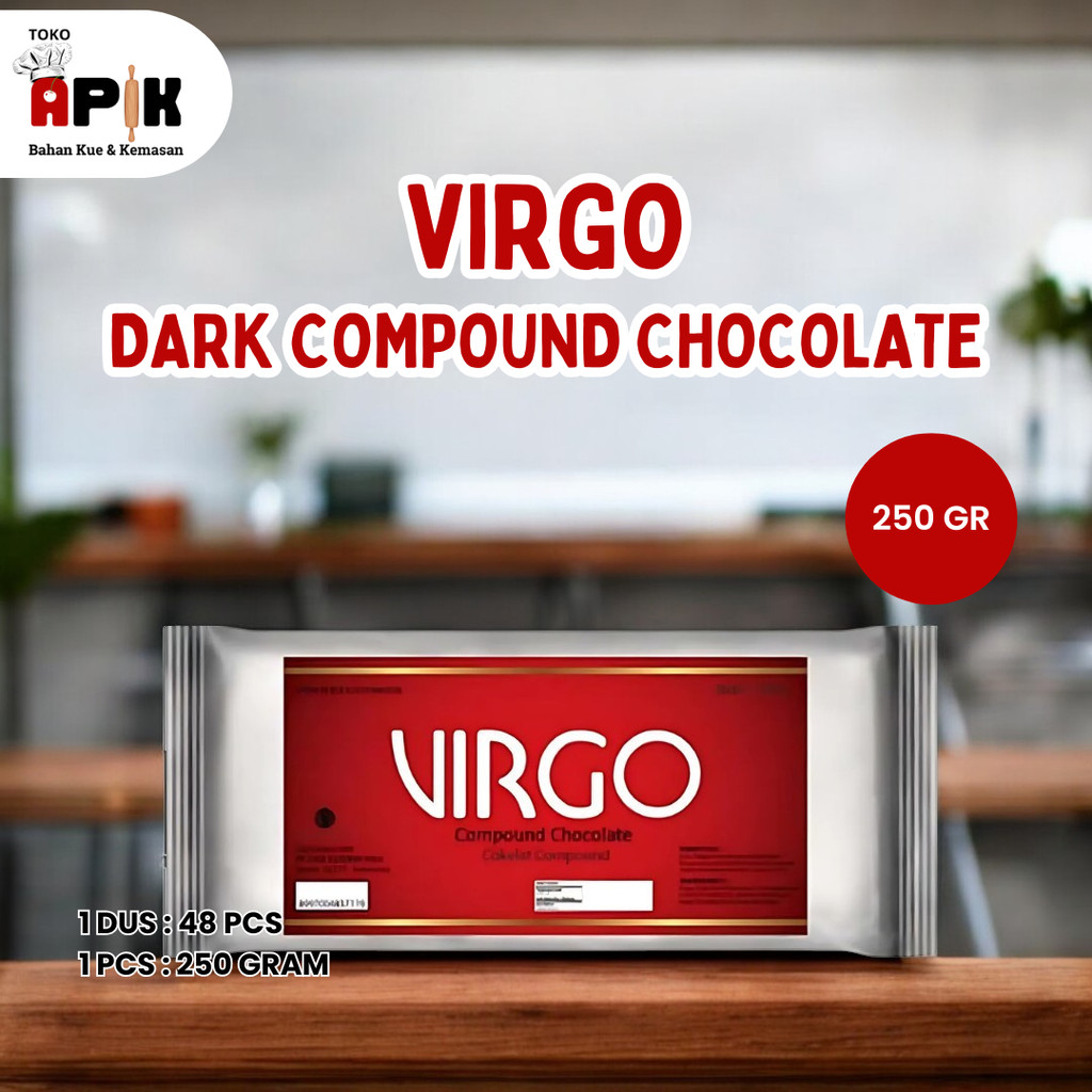 

Virgo Compound Dark Chocolate 250gr / Coklat Padat / Cokelat Blok