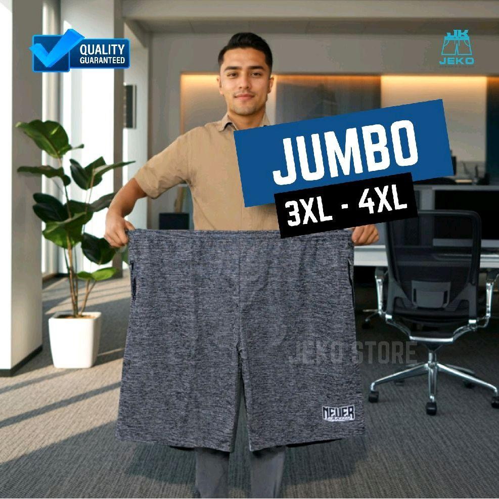 Celana Pendek Saku Resleting Kolor Jumbo Pria Cowok Dewasa Bawah Lutut BB 120kg  110kg 100kg 90kg 80