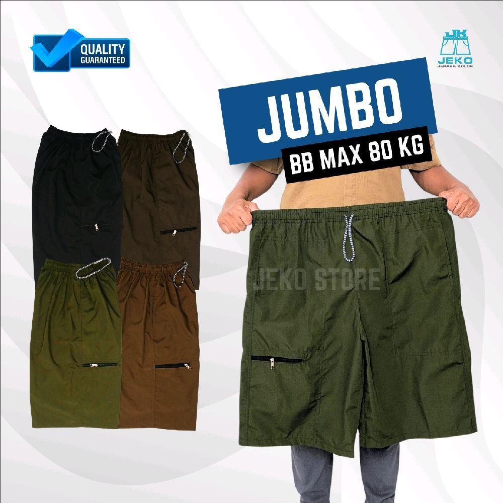 BIG SIZE Celana Kolor Pendek Jumbo Pria  CowokBapak Dewasa Katun Santai Casual 7/8 BB 80kg 70kg 60kg
