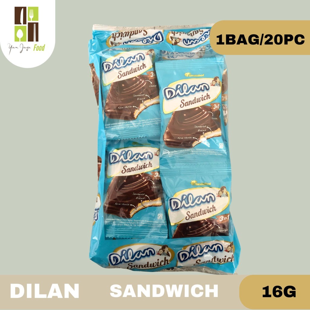 

Dilan Sandwich 16g - 1BAG/10PCS / Dilan Sandwich 3 in 1 Biskuit Coklat Krim