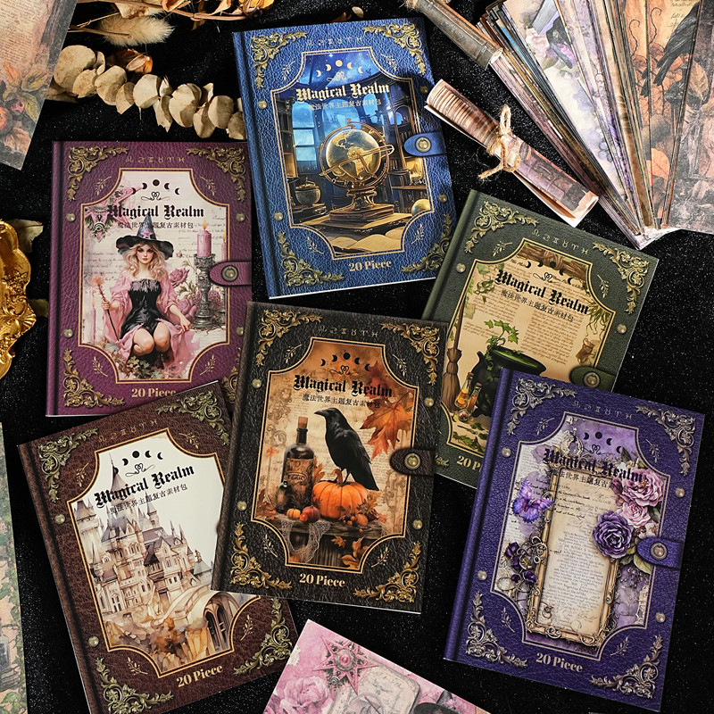

20pcs Classical Magic Material Paper Creative Decoration Manual Collage Background Decoration Diary Album Envelope Crafts