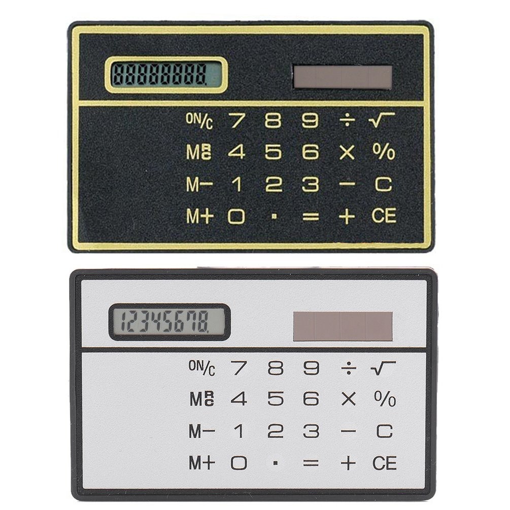 

Solar 8 Digit Calculator Slim Solar Calculator with Touch Screen Credit Card Design Mini Size Portable Slim Computer