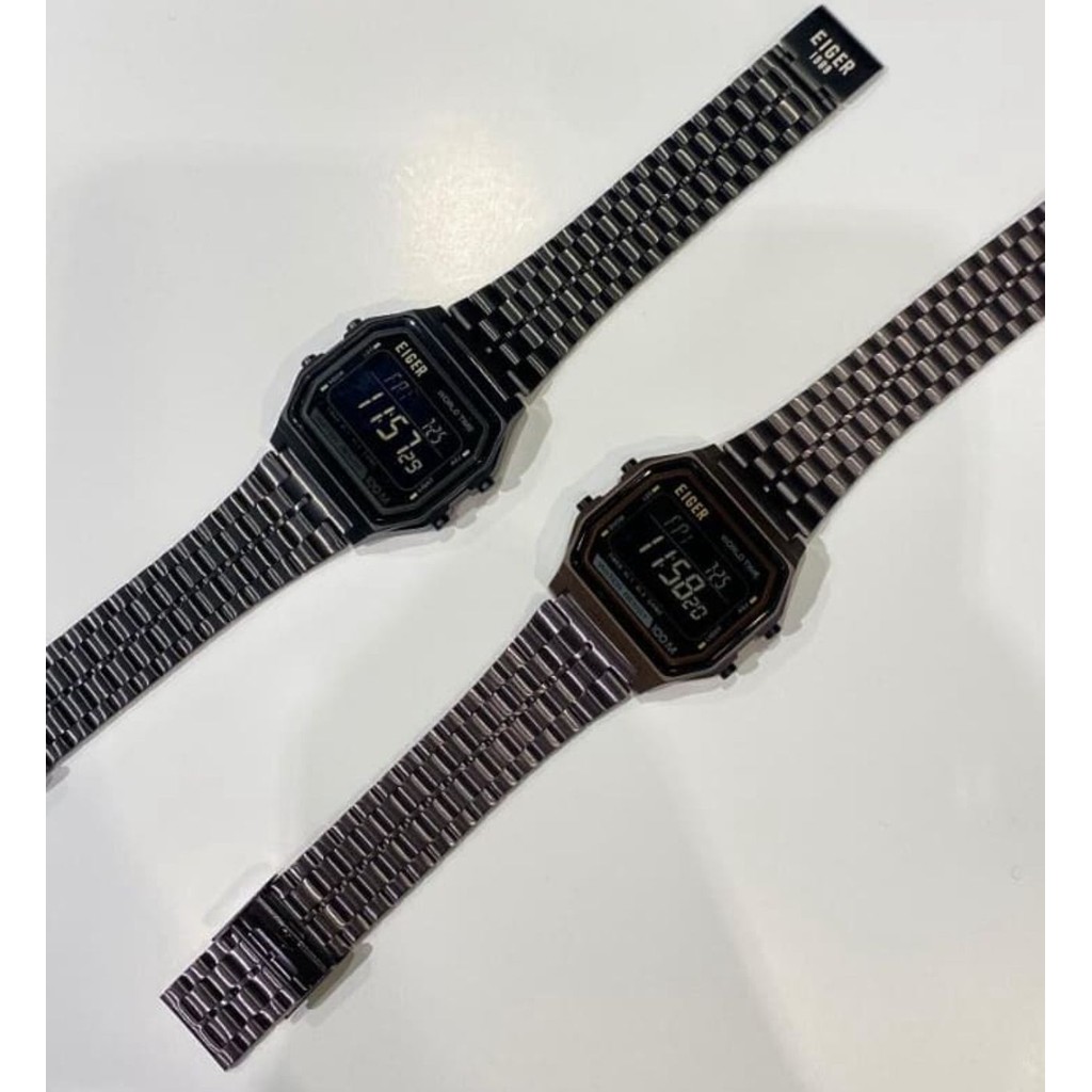 EIGER JAM TANGAN PRIA MOA RETRO DIGITAL WATCH
