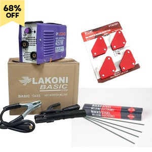 [ Free Kawat Las 1 kg NIKKO ] LAKONI Mesin las IGBT Inverter 450 Watt 220V Bonus Kawat Las dan Siku 