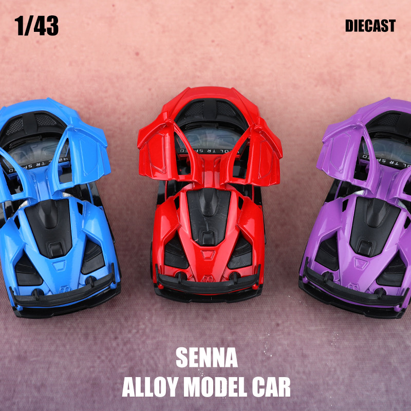(bagged)1:43 Senna Racing Car, Alloy Model Car, Simulated vehicle, ildren alloy car, boy's toy model